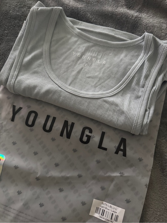 YoungLA Other - YoungLA Light Blue Ribbed Scoop Tank